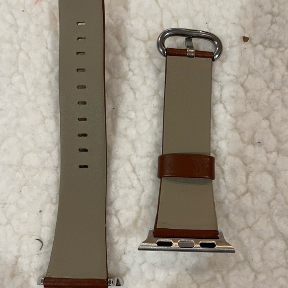 🆕 Firs Apple Watch “Waloo” Brown Leather Grain Band, 38/40mm Fits Apple Watch - Picture 3 of 4